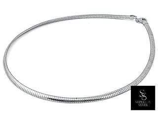 4mm sterling silver omega chain