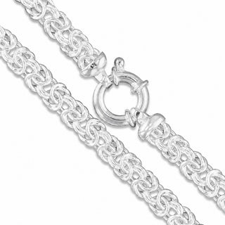 Superior Silver 6.5mm byzantine chain bracelet crafted from polished 925 sterling silver with a secure lobster clasp.