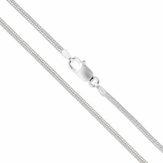 Superior Silver 1mm snake chain necklace made of rhodium-plated 925 sterling silver with a lobster clasp