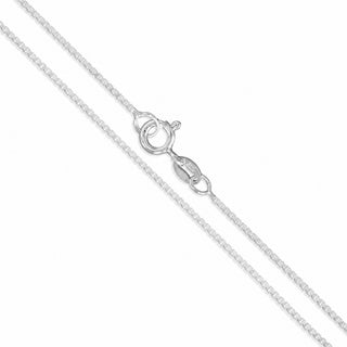 Superior Silver 0.85mm diamond-cut box chain in polished 925 sterling silver with a spring ring clasp