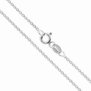 Superior Silver 1.2mm cable chain necklace in polished 925 sterling silver with a secure spring ring clasp