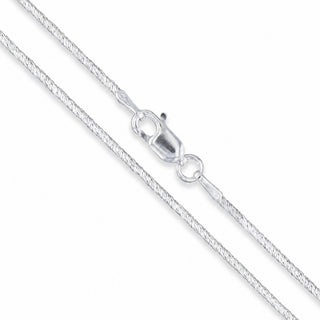 Superior Silver 1.2mm foxtail chain necklace crafted from polished 925 sterling silver with a secure lobster clasp.
