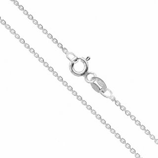 Superior Silver 1.4mm cable chain necklace in polished 925 sterling silver with a spring ring clasp