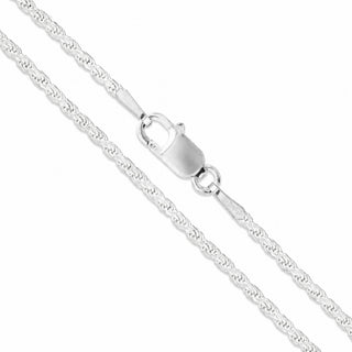 Superior Silver 1.5mm rope chain necklace crafted from polished 925 sterling silver with a secure lobster clasp.