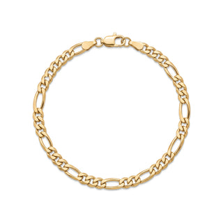 Figaro Link 10K Yellow Gold 7.5inch/3.2mm
