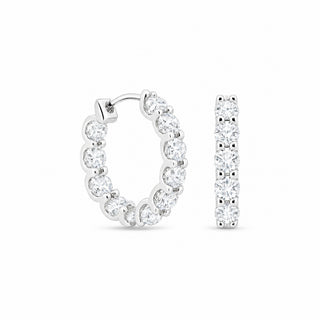 17.5mm Inside-Out Round Moissanite Hoop Earrings in sterling silver