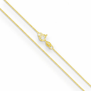 Superior Silver 1mm gold plated sterling silver diamond-cut box chain with a lobster clasp