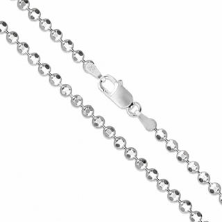 Superior Silver 2.2mm diamond-cut bead chain necklace crafted from polished 925 sterling silver with a lobster clasp.