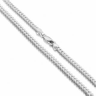Superior Silver 2.5mm Franco chain necklace crafted from polished 925 sterling silver with a secure lobster clasp.
