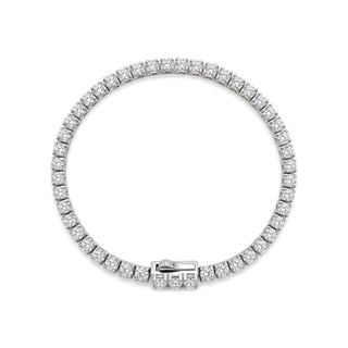 2.5mm Moissanite Tennis Chain in Sterling Silver