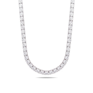 2.5mm Moissanite Tennis Chain Necklace in Sterling Silver