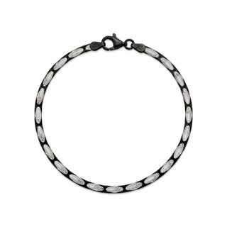 2.5mm Two-Tone Diamond-Cut Cardano Bracelet in Black and Silver