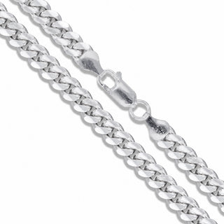 Superior Silver 3.5mm tight Miami Cuban link chain crafted from polished 925 sterling silver with a lobster clasp.