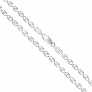 Superior Silver 3mm oval bead chain necklace crafted from polished 925 sterling silver with a secure lobster clasp.