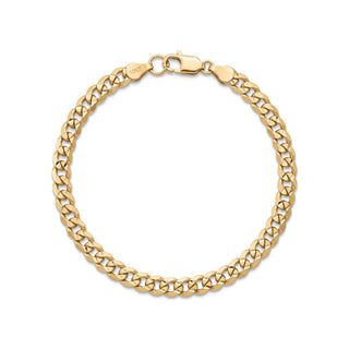 Curb Link Bracelet 10K Yellow Gold 7inch/4.8mm