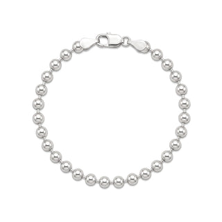 4mm Bead Bracelet in Sterling Silver