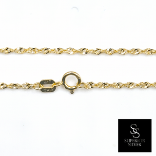 Singapore Link 10K Yellow Gold 22inch/1.8mm view 2