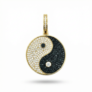 2.5ct Iced-Out Moissanite Yin Yang Pendant