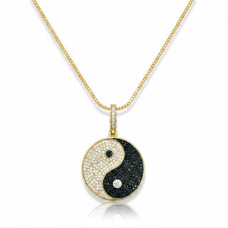 2.5ct Iced-Out Moissanite Yin Yang Pendant
