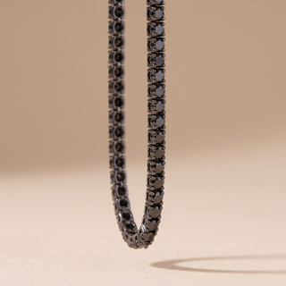 Round Brilliant Moissanite Tennis Bracelet in Gold Vermeil, Rose Gold, or Black Rhodium view 17