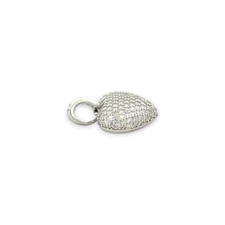 Fully Flooded Puffy Heart Moissanite Pendant