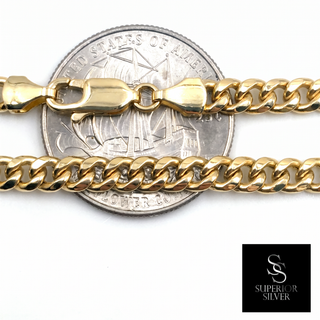 Curb Link 10K Yellow Gold 24inch/4.6mm view 3