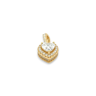 Heart-Cut Halo with Hidden Halo Moissanite Pendant.