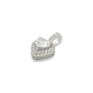Heart-Cut Halo with Hidden Halo Moissanite Pendant.