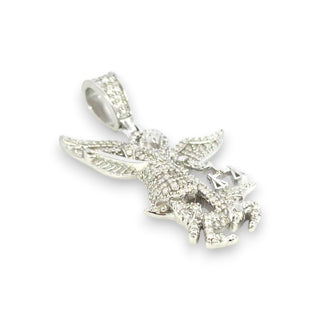 Iced-Out St. Michael the Archangel Moissanite Pendant