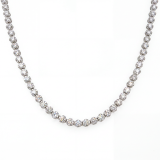 Lab Grown Diamond Illusion-Set Tennis Necklace