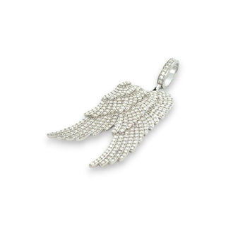 Layered Angel Wings Moissanite Pendant