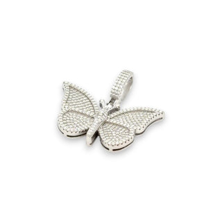 Iced-Out Moissanite Butterfly Pendant