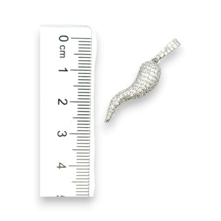 .9ct Pavé Italian Horn Moissanite Pendant