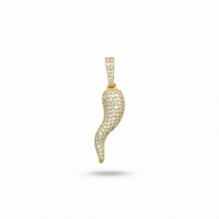 .9ct Pavé Italian Horn Moissanite Pendant