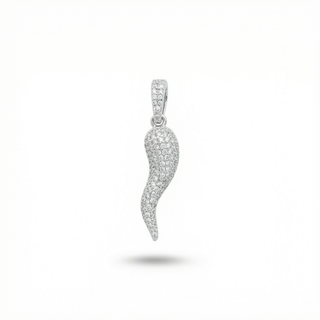 .9ct Pavé Italian Horn Moissanite Pendant