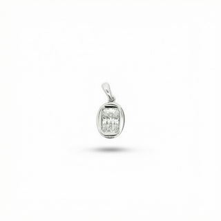 Radiant-Cut Bezel-Set Solitaire Moissanite Pendant