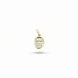 Radiant-Cut Bezel-Set Solitaire Moissanite Pendant