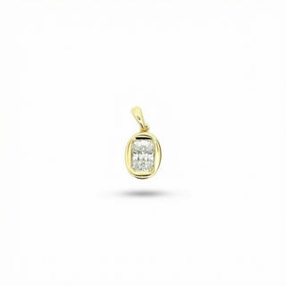 Radiant-Cut Bezel-Set Solitaire Moissanite Pendant view 2
