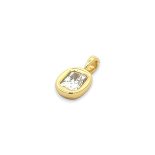 Radiant-Cut Bezel-Set Solitaire Moissanite Pendant view 4
