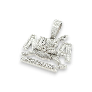 3.2ct Rich Forever Iced Nameplate Moissanite Pendant