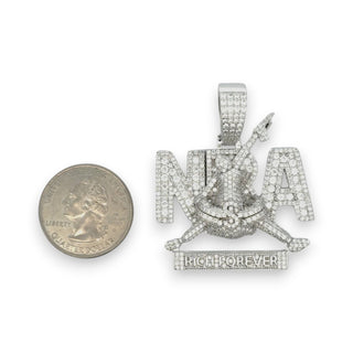 3.2ct Rich Forever Iced Nameplate Moissanite Pendant