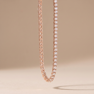 Round Brilliant Moissanite Tennis Bracelet in Gold Vermeil, Rose Gold, or Black Rhodium view 16