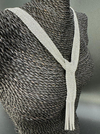 Scarf Chain 20mm Rhodium Plated over 925 Sterling Silver