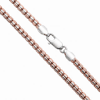 Bead Chain 4mm 14kt Rose Gold Plated over 925 Sterling Silver