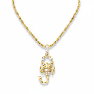 Iced-Out Moissanite Scorpion Pendant