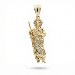 Plata San Judas VVS 0.7CT Moissanite 925 Sterling Silver or Gold Vermeil