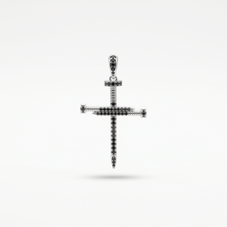Nail Cross Hip Hop VVS Moissanite Pendant - Large and Small