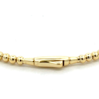 Beaded Five-Station Moissanite Bangle in Sterling Silver, clasp detail