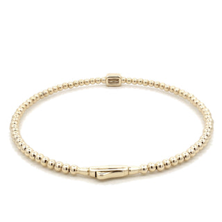 Beaded rectangle station moissanite bangle in yellow gold vermeil over sterling silver