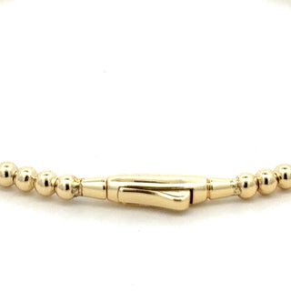 Beaded Two-Stone Station Moissanite Bangle in Sterling Silver, clasp detail